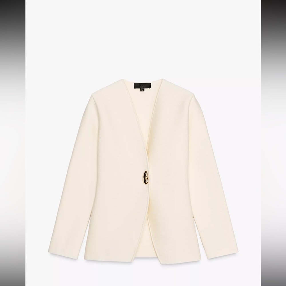 Zara Cream Blazer with Single Button